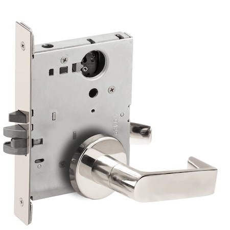 Schlage Grade 1 Storeroom Mortise Lock, Less Cylinder, 06 Lever, B Rose, Bright Chrm Fnsh, Field Reversible L9080L 06B 625